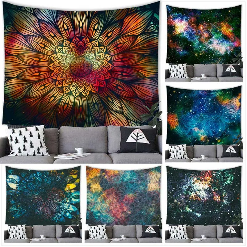 Colorful Mandala Tapestry Wall Hanging Colorful Mandala Totem Decor Tapestry Wall Hanging Mandala Home Decoration Background