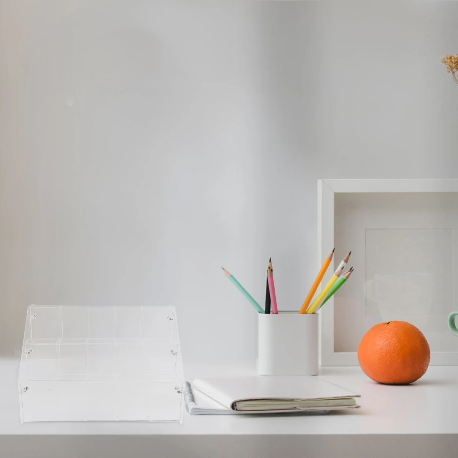 1pcs Clear Acrylic Pen Display Stand Pencil Marker Organizer Storage Rack For Desk Stationery Office School Home Decor