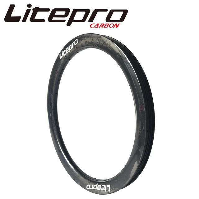 406 20インチliteproカーボン折りたたみ自転車bmxレースホイールリム35ミリメートルディープ25/30ミリメートルワイドディスクブレーキ20  