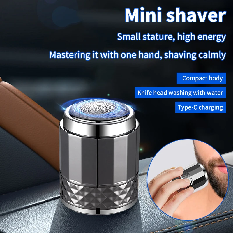 Mini rasoio elettrico portatile per uomo barba rasoio USB Mini macchina da barba da uomo frullatore lame affilate impermeabili nessuna irritazione