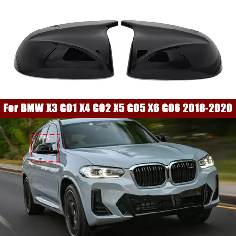 백미러 커버, 탄소 섬유 51162446964 51162446965 51168496623 51168496624, BMW X3 G01 X4 G02 X5 G05 X6 G06 2018-2024