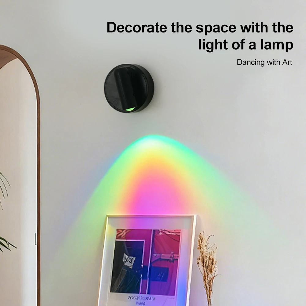 

USB перезаряжаемый светодиодный прожектор, магнитный беспроводной настенный светильник, сенсорный датчик с затемнением, 3 цвета, прожектор для двери шкафа, спальни