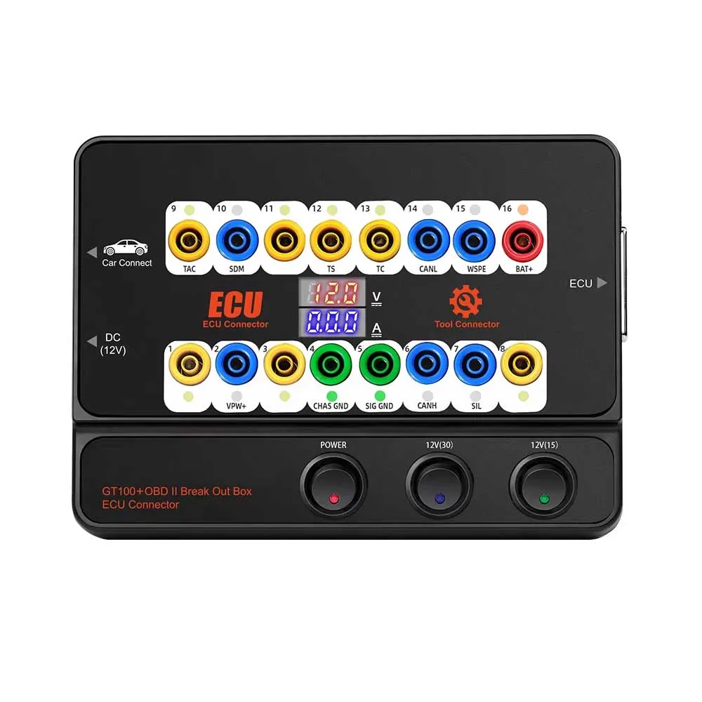 GODIAG GT100 Obdii صندوق الكسر أداة تشخيص السيارة ECU موصل البرمجة 16PIN كاشف بروتوكول اندلاع العرض الحالي