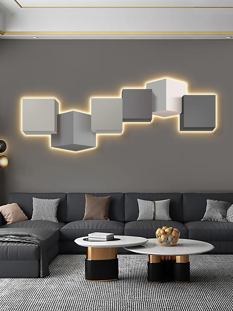 Modern Luxury Sofa Background Wall Hanging Painting LED Light Painting Bedroom Bedside Wall Painting