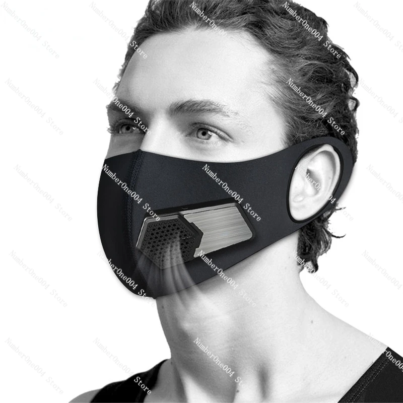 

Wearable Air Purifier Face Mask with Mini Air Filters and Rechargeable Battery for Cycling Running Outdoor Sporting