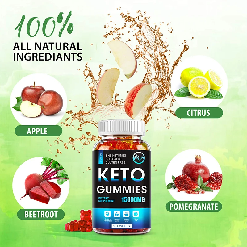 Slimming Keto Gummies Malic Acid Ketogenic Promotes Fat Burner Bear Gummies For Men&Women Weight Management,Boost Energy