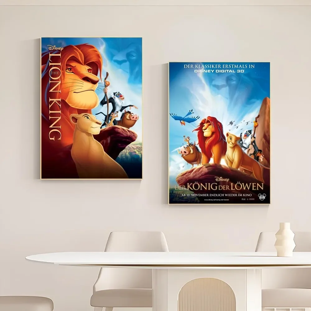 1pc Cartoon Lion King Poster Good Quality Prints Hakuna Matata Vintage Room Home Bar Cafe Decor Aesthetic Art Wall Painting