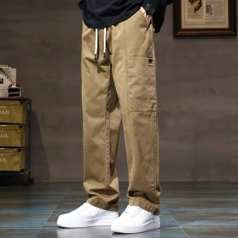 

Походные брюки-карго для мужчин, рабочая одежда, брюки для бега, мужские роскошные брюки высокого качества в стиле Харадзюку, эмо-стрит, свободный стандартный крой, дешевый нейлон