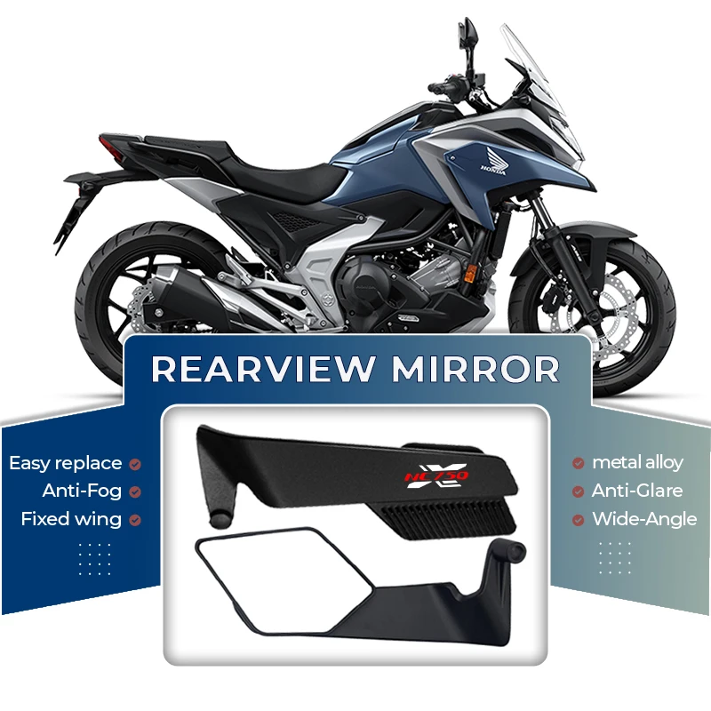 

A Pair Foldable Motorcycle Mirror Aluminum Alloy Wind Wing For Honda NC750X NC700S NC700X NC750S NC750X/S LOGO Custom LOGO
