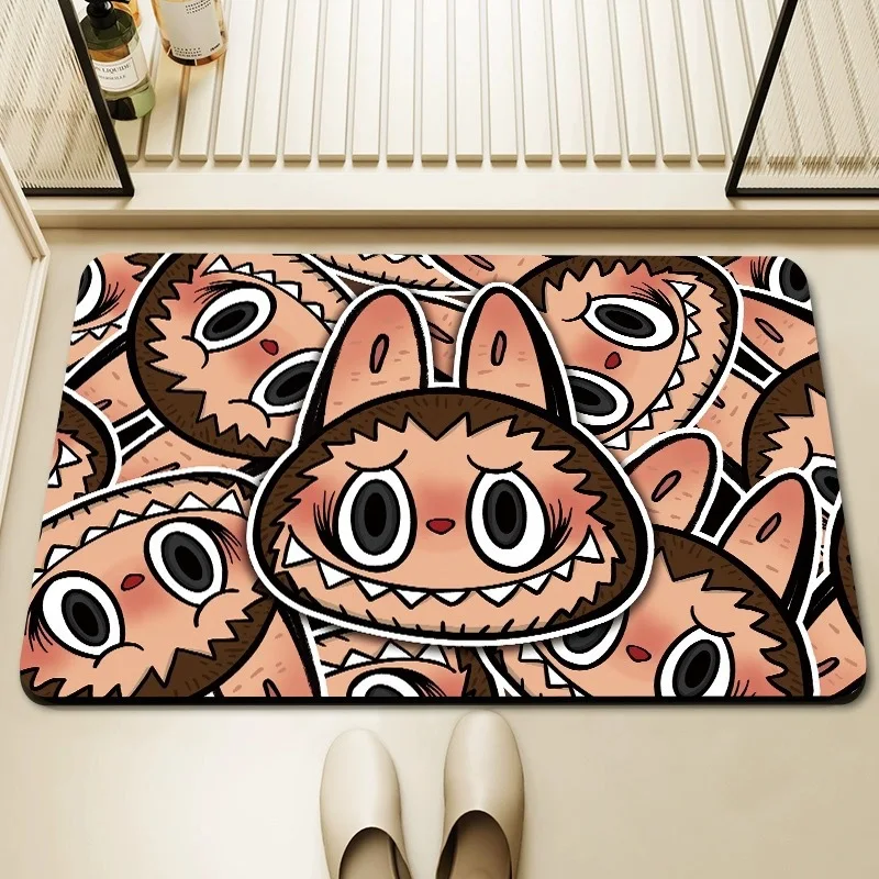 Labu cloth cute cartoon diatomite bathroom absorbent quick-drying stain-resistant easy care foot mat spot