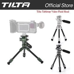 TILTA TT-VT03-FB Tabletop Video Fluid Head with 1-Stage Carbon Fiber Tripod Legs (3KG)