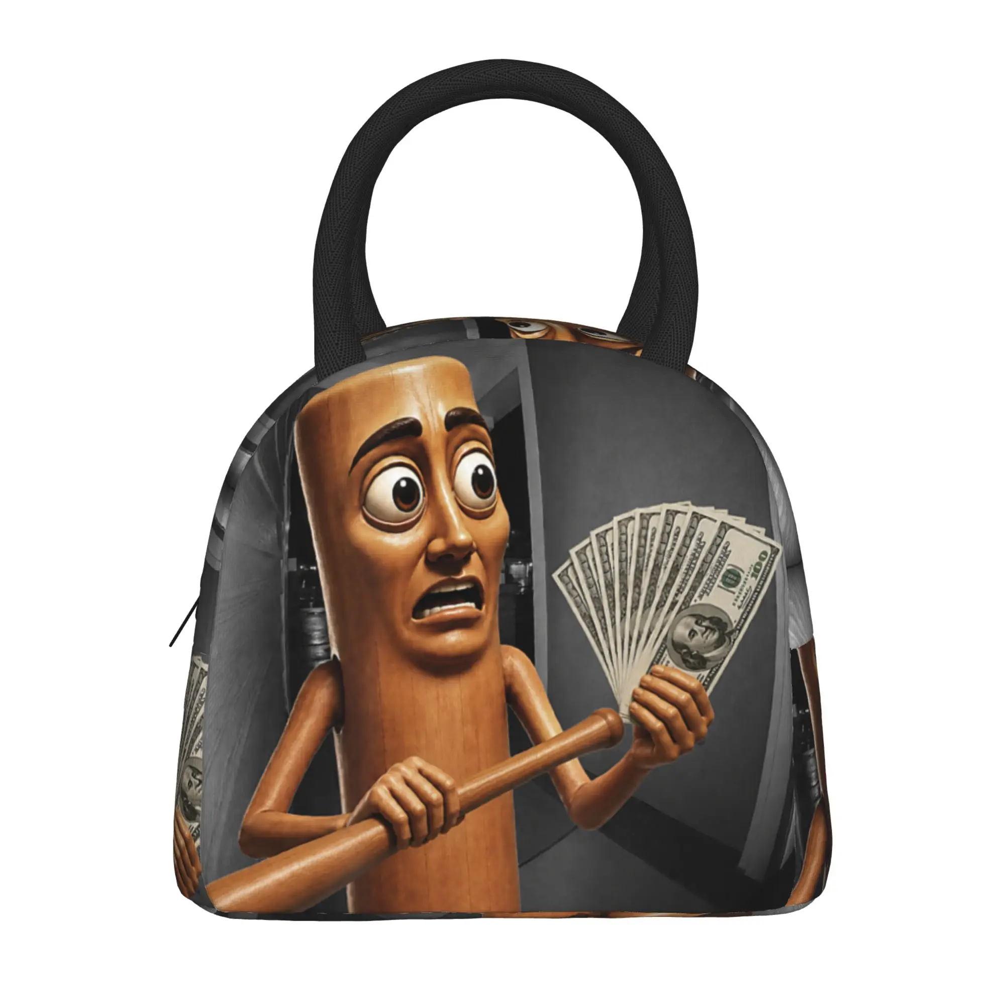 There is Motion At Your Front Door Tung Sahur Meme Lunch Bag Aesthetic Lunch Box Office Portable Thermal Tote Handbags For Adult