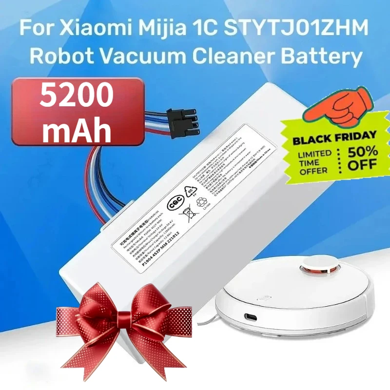 

New STYTJ01ZHM 14.4V 12800mAh Rechargeable Battery for Xiaomi Mijia P1904-4S1P-MM 1C Vacuum Mop High Quality Li-ion Battery Pack