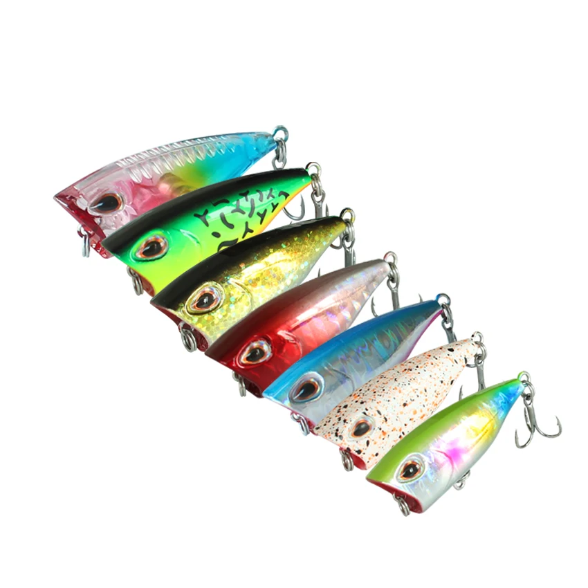 

14pcs Plastic Hard Fishing Lures Topwater Popper Swimbait Black Fish Lure Pesca Fishing Tackle