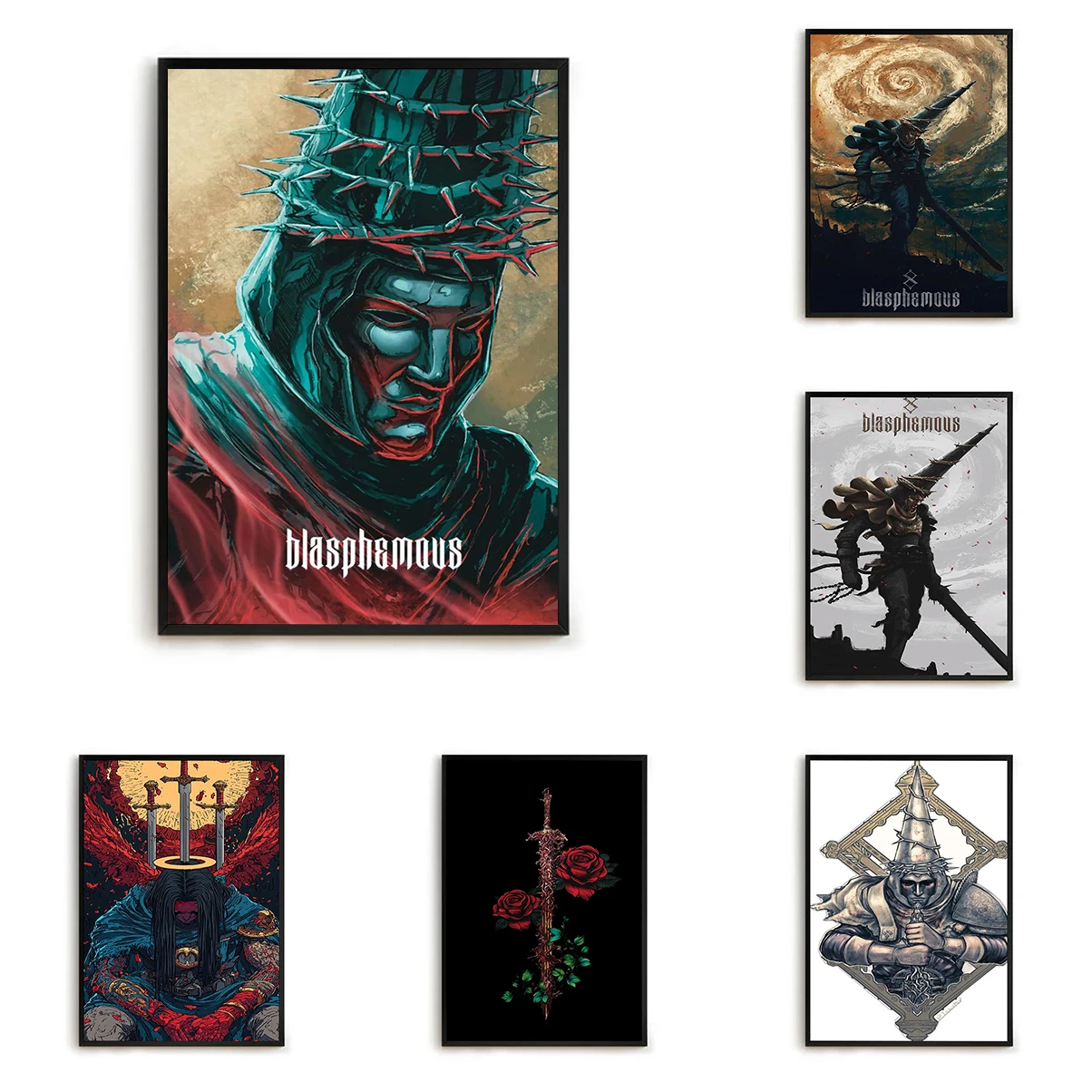 

1pc Blasphemous Poster Home Living Room Decoration Decorated Wall Pictures Waterproof Canvas Decorative Paintings Gift Art Mural