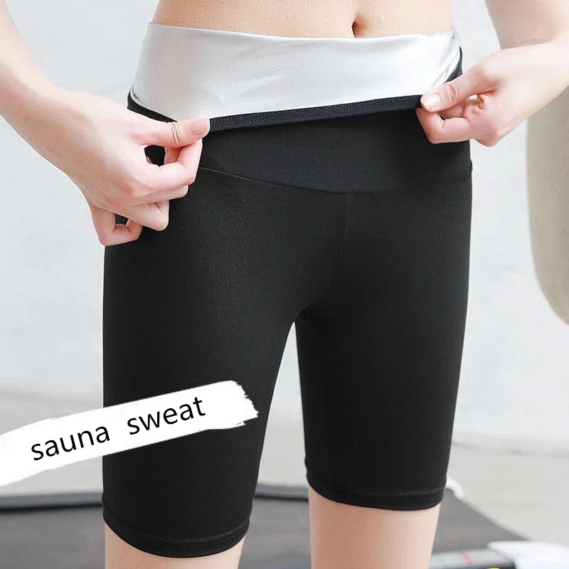 Pantalones deportivos de Sauna para mujer, mallas térmicas con Control de grasa, moldeadores de cuerpo, bragas de Control elásticas para Fitness, pantalones cortos ajustados de cintura