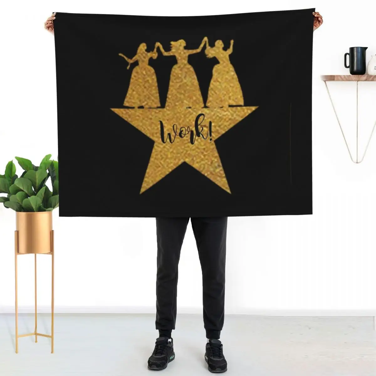 sister work Throw Blanket Custom Sofa Throw christmas gifts Hair Soft Big Hairys Blankets