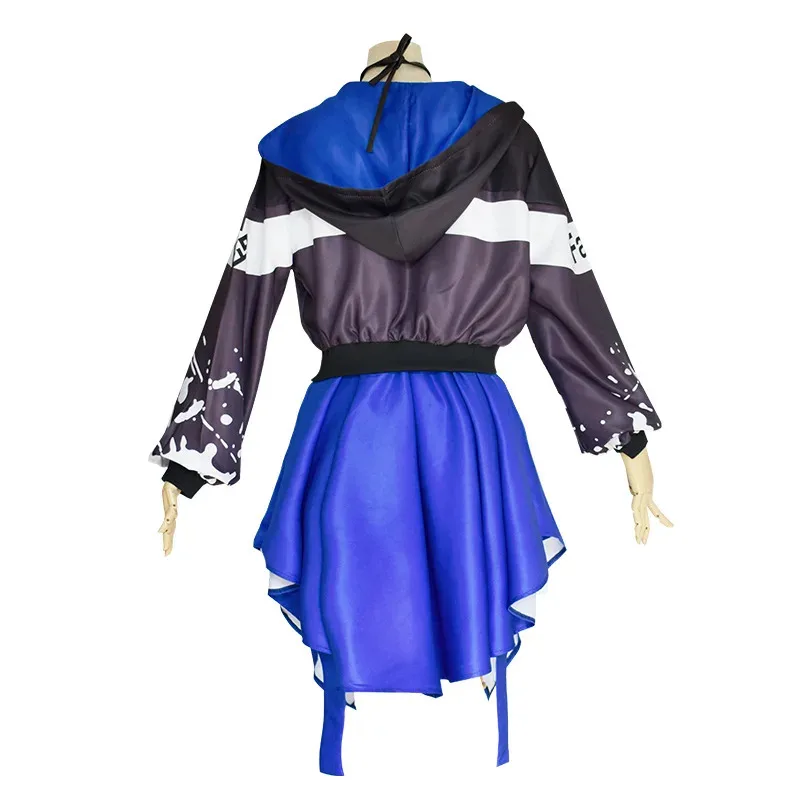 프로젝트 세카이 컬러풀 스테이지 Feat Vivid Bad Squad 미쿠 의상 프로젝트 디바 코스프레 여성 운동복 스커트 할로윈 파티 가발