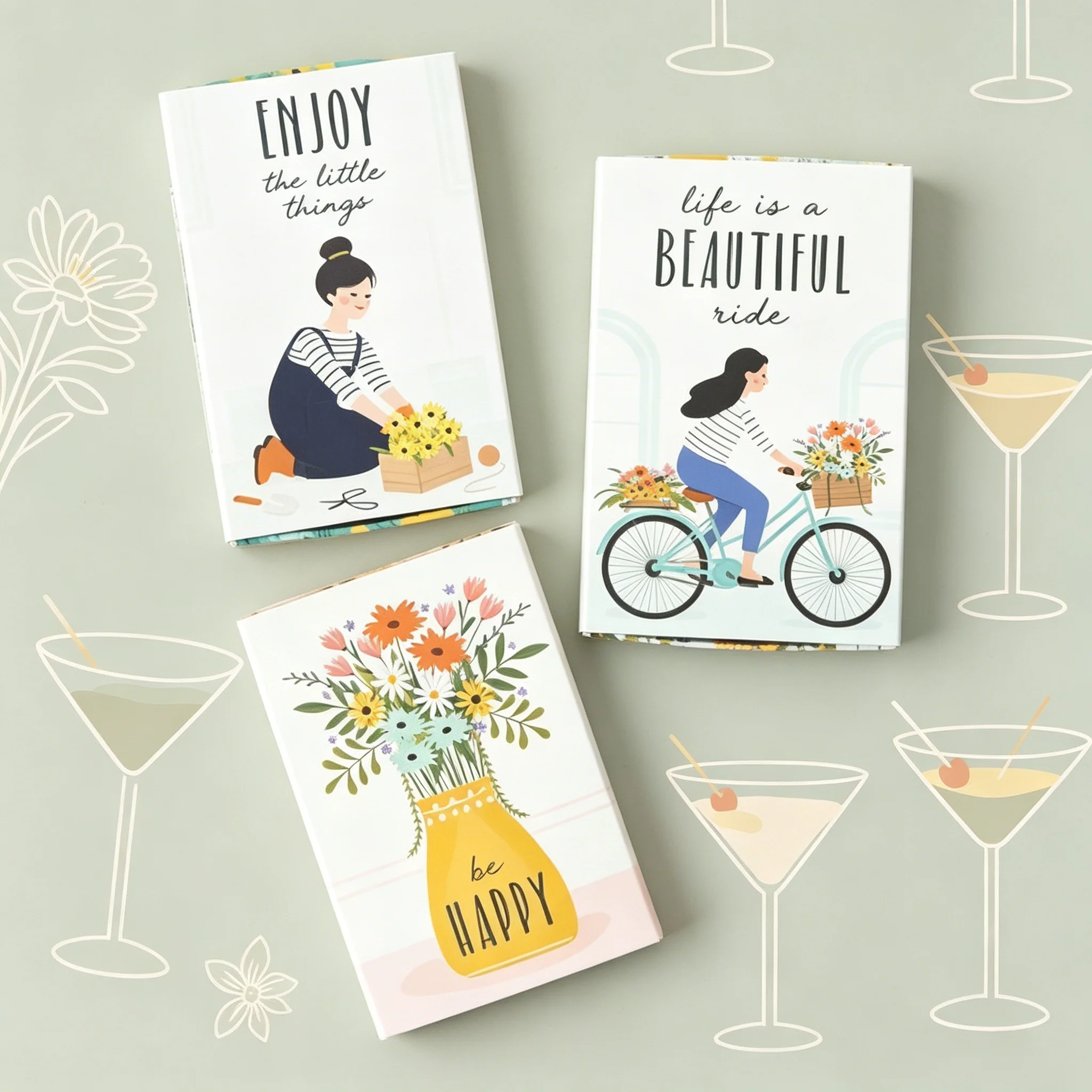 

Matchbox Nail Files with Floral Illustrations | Beauty Accessory | Gift For Her