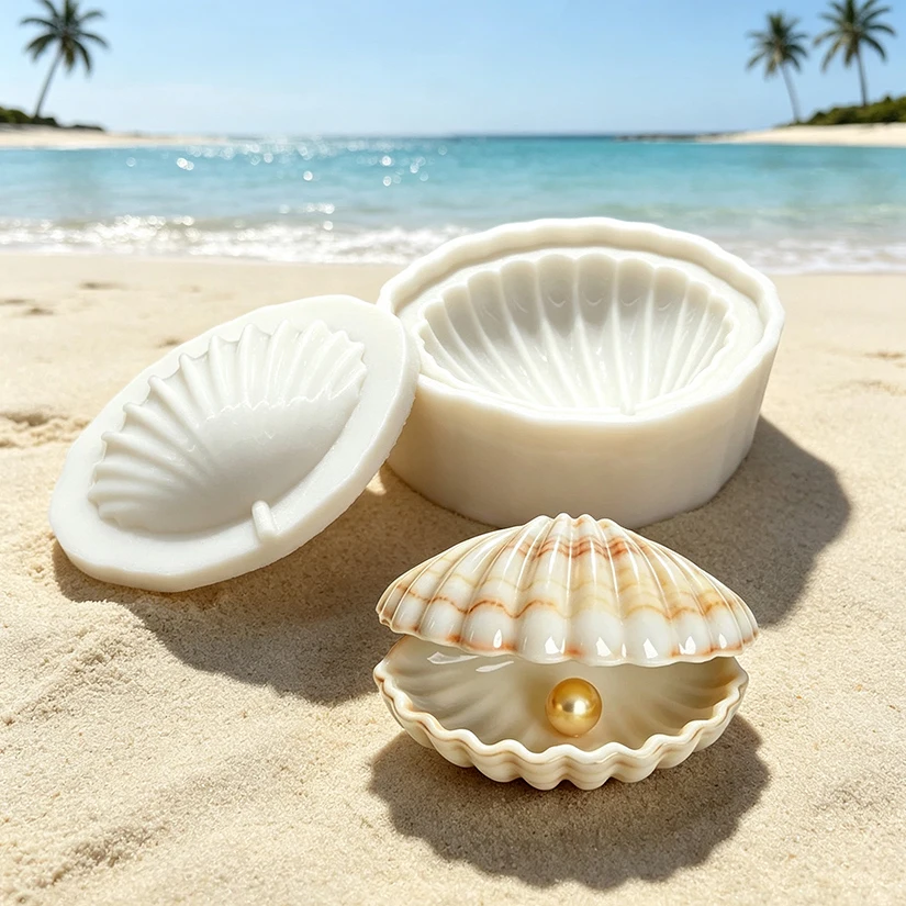 Shell Pearl Silicone Mold Sugarcraft Cupcake Baking Mold Fondant Cake Decorating Tools