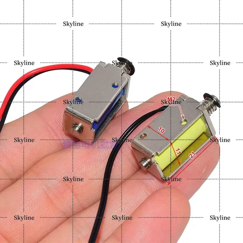 For DC 3V 5V 6V 12V Miniature Electromagnet Frame Type Through Hole Push Pull Solenoid With 4mm Stroke