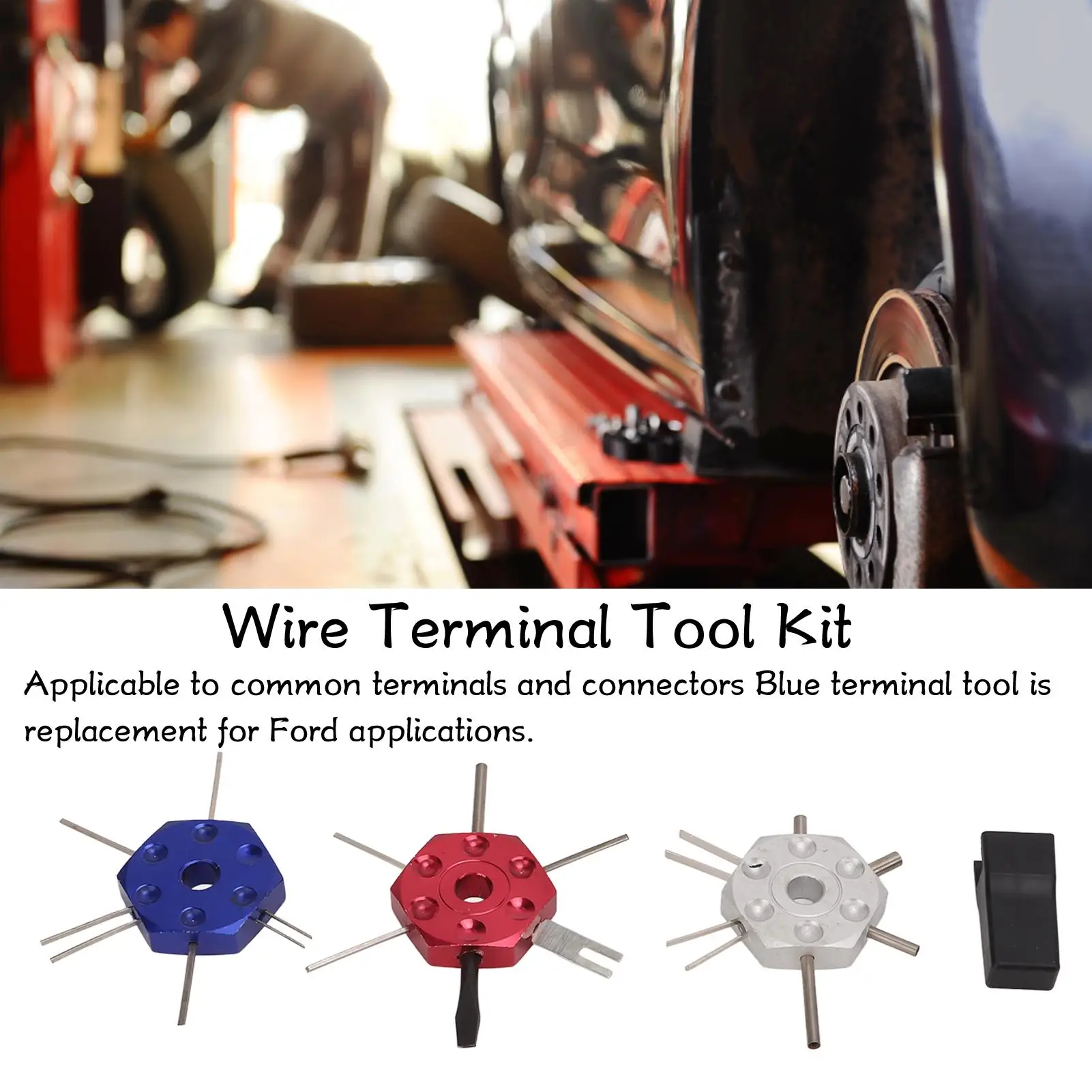 

Car Wire Terminal Removal Tool Kit Protection Damage Free with Storage Box Replacement for Ford