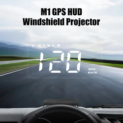 M1 GPS HUD Car Head Up Display tachimetro Speed Test sistema di allarme proiettore Computer di bordo proiettore parabrezza KMH Gauge