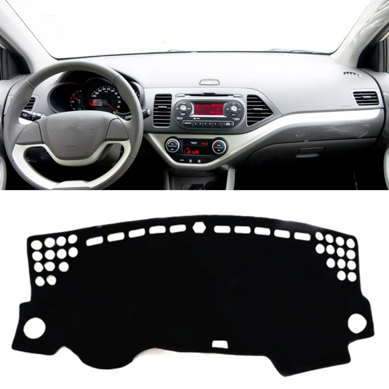 For Kia Picanto Morning TA 2012 2013 2014 2015 2016 Car Dashboard Cover Mat Dash Sun Shade Protector Carpet Interior Accessories