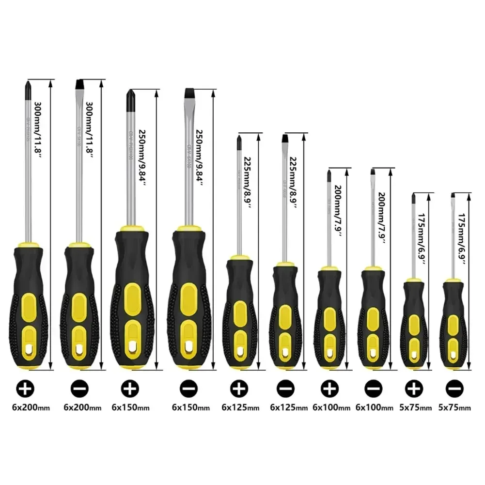 Screwdrivers Multipurpose Handle Screwdrivers Set Strong Magnetic Slotted Cross Screwdriver Repair Hand Tools