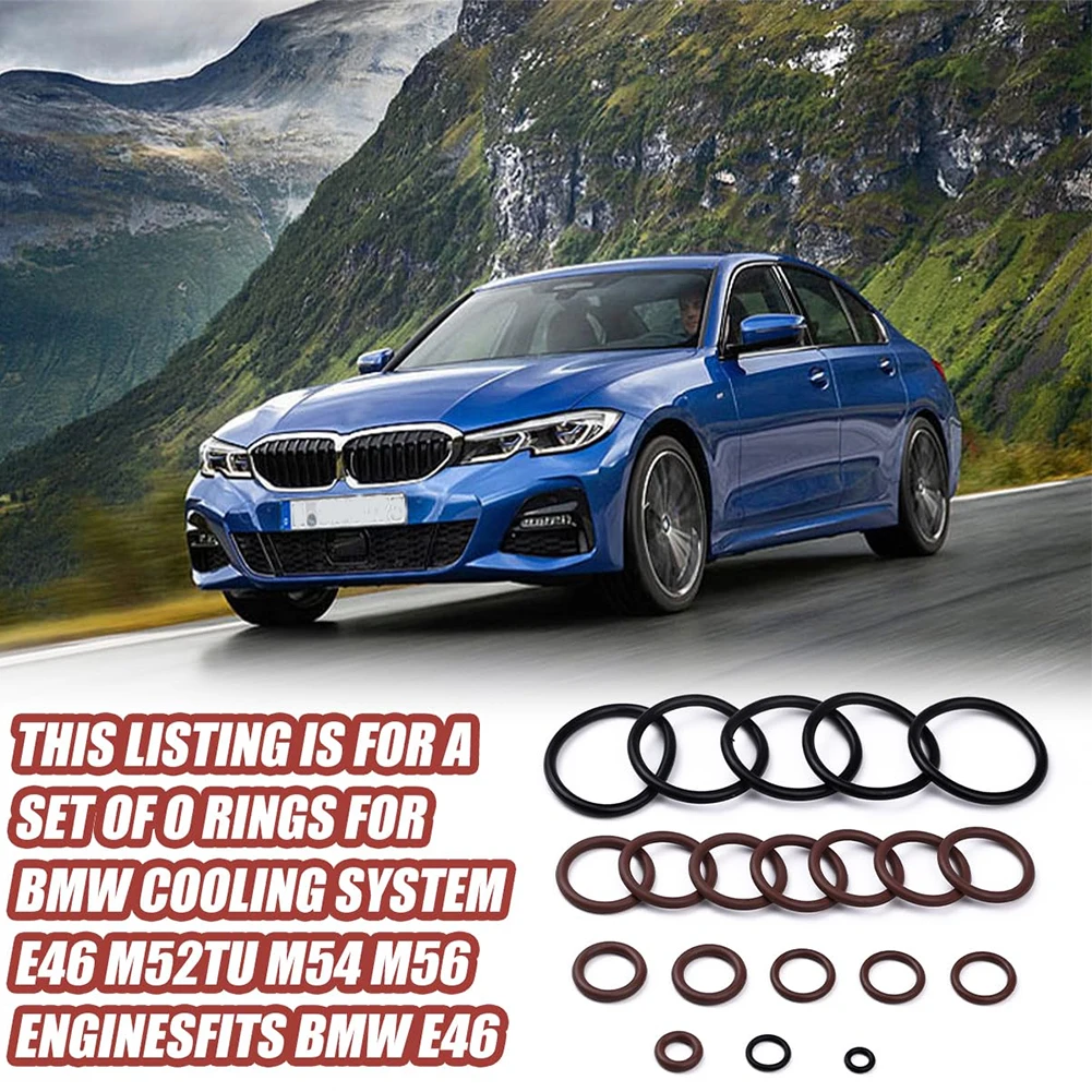 冷却システムOリングキット交換用1743299 13621743299クーラントホースOリングシールキットE46 320i 323i 325i 328i 330i対応