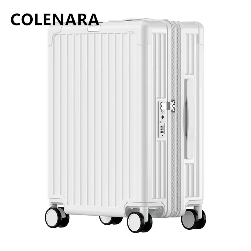 COLENARA-Valise de voyage extensible pour homme, bagage, sac d'embarquement PC, valise à roulettes, léger, déterminer, 20 po, 24 po