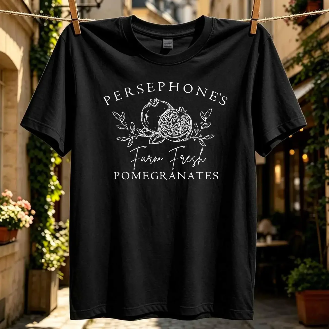 washed T Shirt Persephone's Garden Greek Mythology Persephone and Hades Bookish for her Birthday reader book lover tbr vintage
