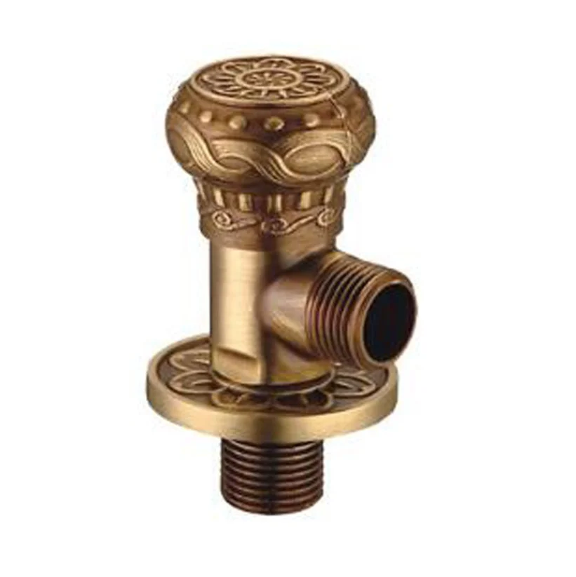 Brass filling valve black Angle valve European antique toilet water Angle valve