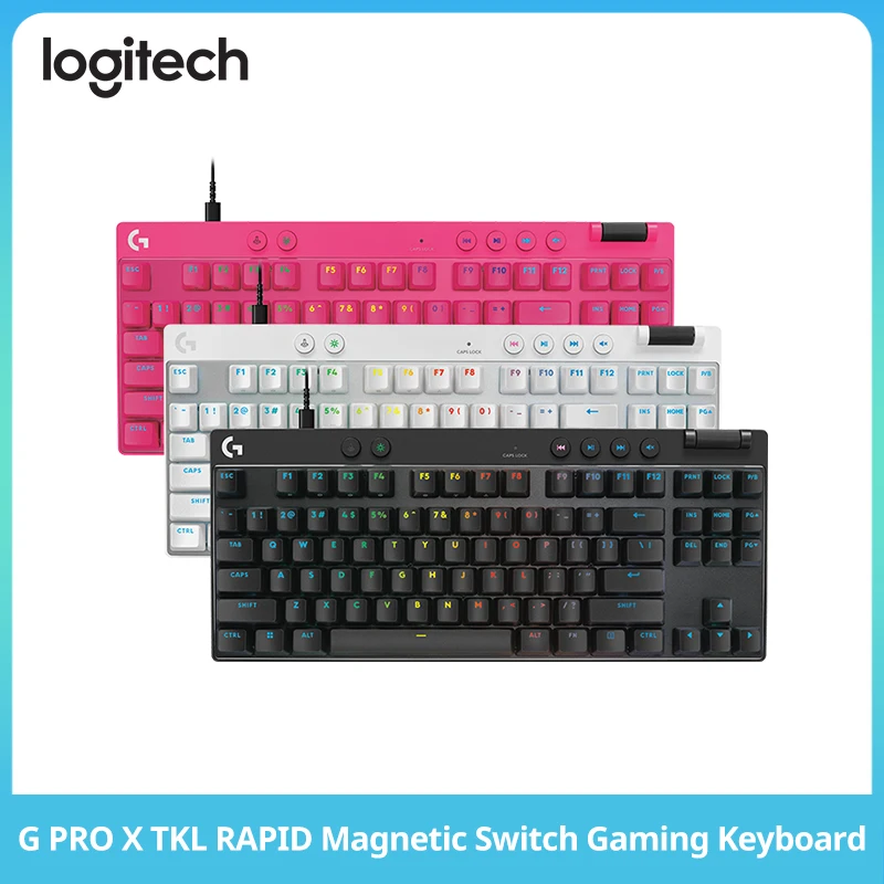 Logitech G PRO X TKL RAPID Magnetic Switch TKL Mechanical Keyboard, 87Keys,Rapid Switch, LIGHTSYNC RGB Wired