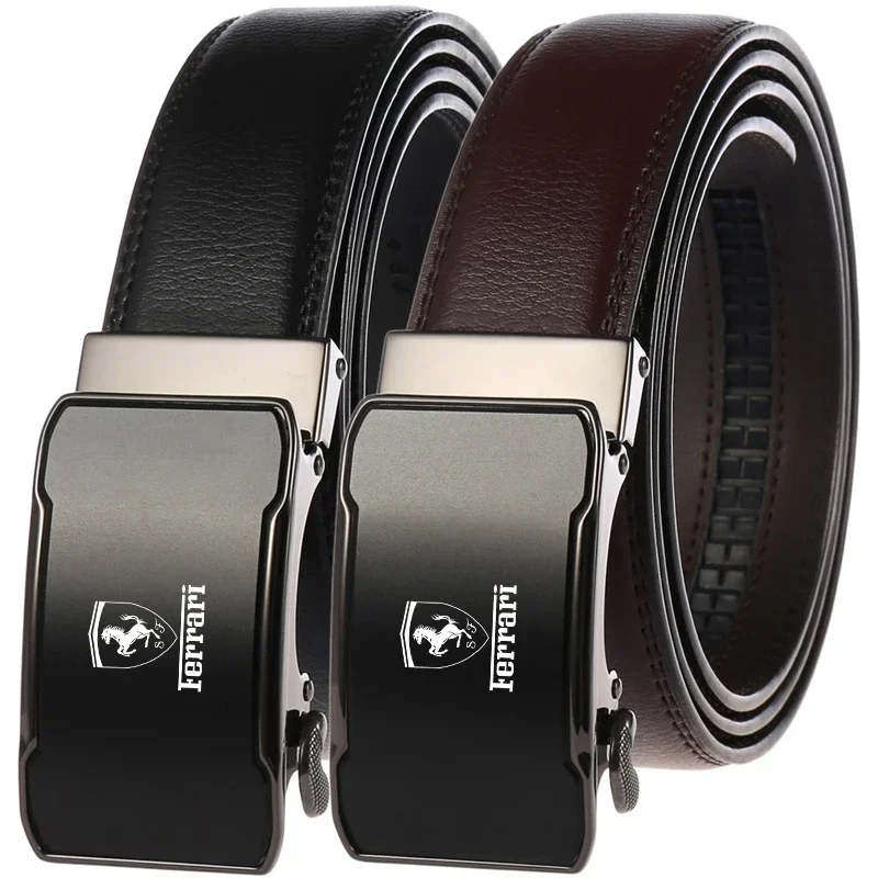 Para f-ferrari, nuevo cinturón militar para hombres, hebilla automática de Metal de cuero resistente, cinturón de servicio policial, faja táctica para exteriores, accesorios