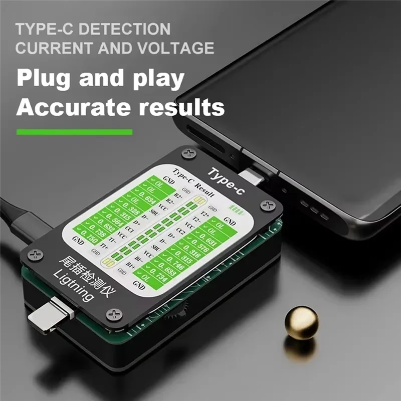 

M18K-Digital Tail Insertion Tester LCD Digital Intelligent Auto Detection For Lightning/Type-C Interface Precision Detection Tes