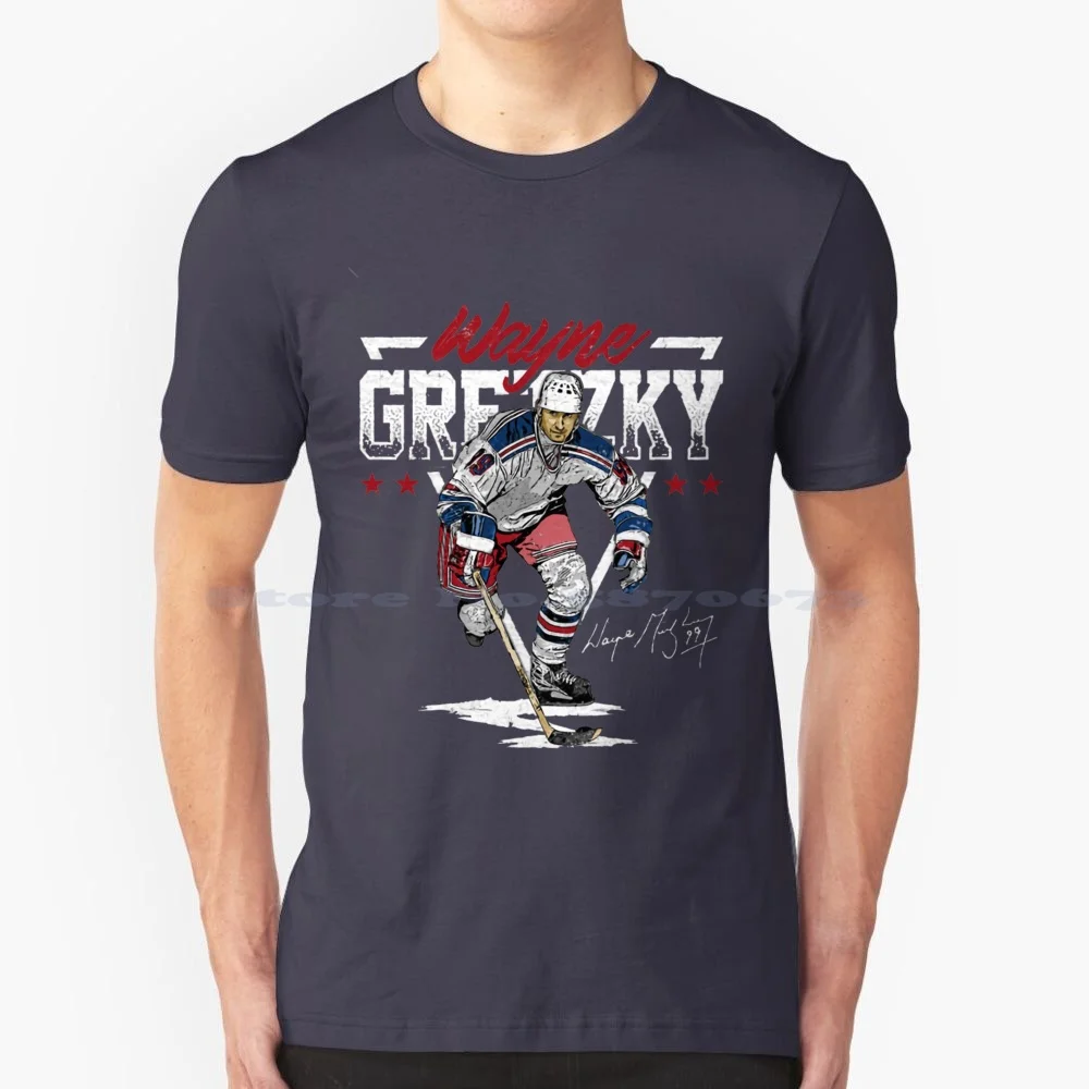 

Треугольная футболка с названием уэна Gretzky, футболка из 100% хлопка
