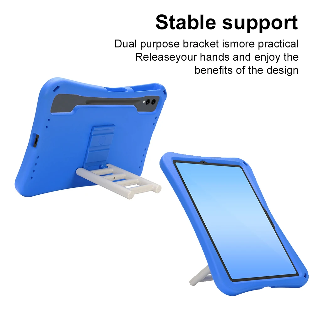 Kid-friendly Tablet for Samsung Galaxy Tab S7 S8 S9 S10 A9 A10 Plus S11 A11 Shockproof Anti-slip Portable Stand Precise Cutouts