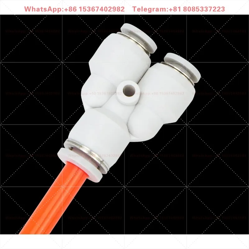 10PCS Y-Shaped Variable Diameter Three Way Quick Plug Connector PW-4-6-8-10-12-16 Air Pump Plastic Adapter