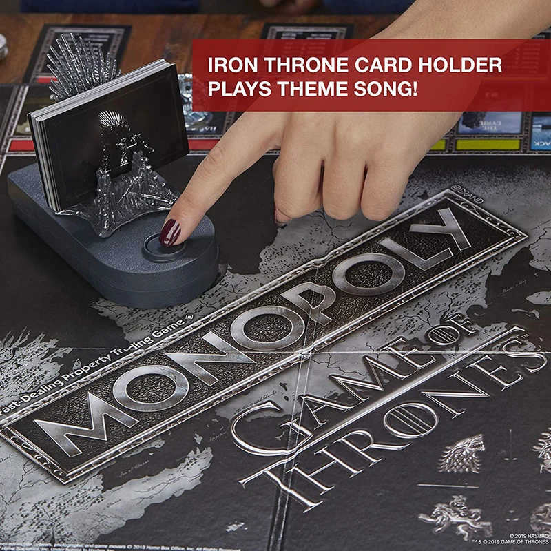 Hasbro Monopoly Game of Thrones Tabletop Games English Version Adult Party Toys Board Games Beautiful Gift Box Packaging Gifts