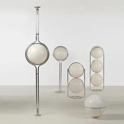 White Acrylic ball Floor Lamp Planet Round Chrome Metal Decor LED Light Living Room Bedroom sofa side lounge Decoration Lamp