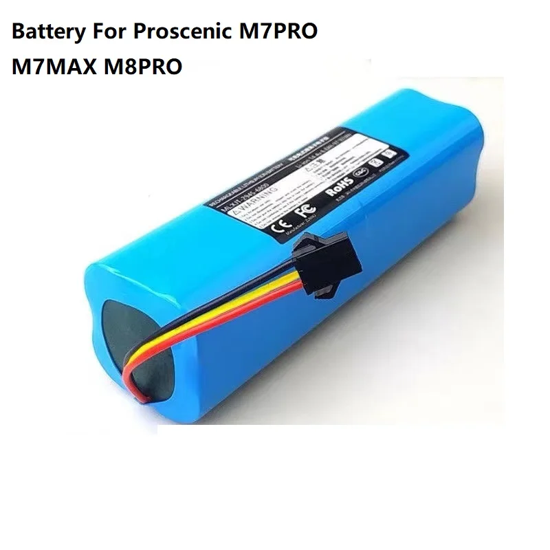 Batería de 5600mAh para Proscenic M7PRO, M7MAX, M8PRO, limpiador M7, Max, M8 Pro, nuevo paquete de iones de litio 6800, 18650 V, 14,4 V, pieza