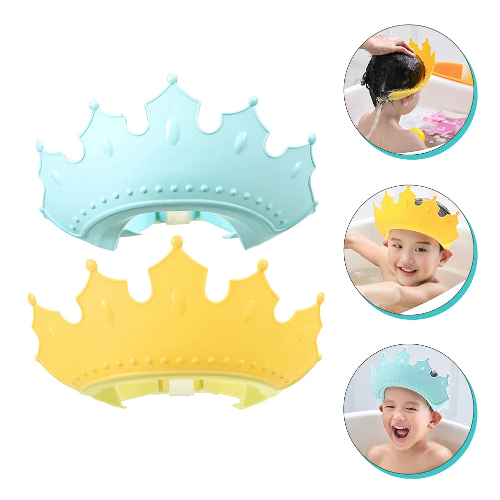 2 قطعة قبعات استحمام الطفل قابل للتعديل سيليكون الاطفال شامبو الاستحمام حماية القبعات وقت الاستحمام متعة قبعات شامبو للأطفال