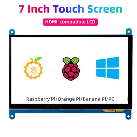 7 Inch Touch Screen Raspberry Pi 5 Capacitive HDMI-compatible TFT LCD for Orange Pi 5 Plus 3B RPI 5 4B 3B+ PC Windows AIDA64