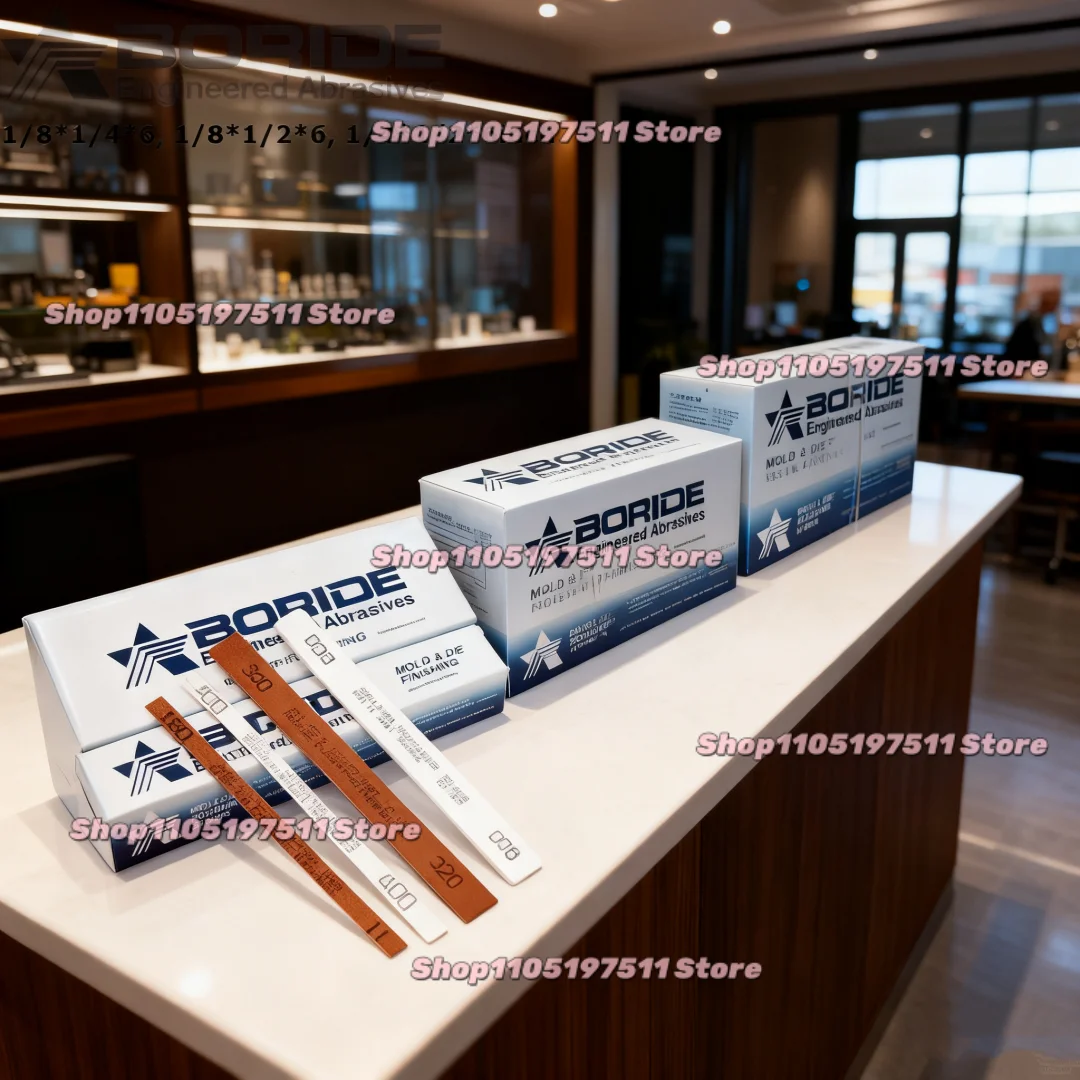 1box BORIDE AS-Red Mold Die Polishing Stone AO-White EDM Finshing Stone 1/8*1/4*6,1/8*1/2*6,1/4*1/2*6inch Grits150#~600#