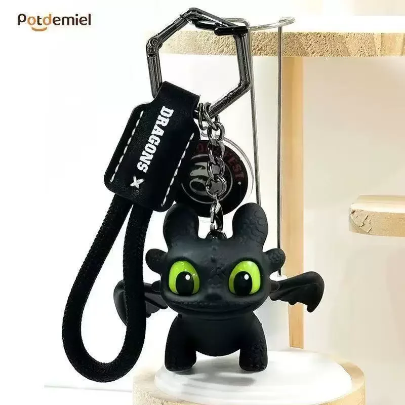 Authentieke Dragon Taming Master Toothless Night Sha White Light Sha sleutelhanger auto rugzak hanger ogen schitteren helder