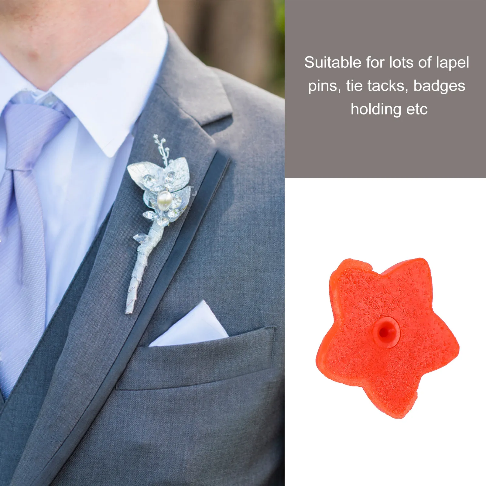 100Pcs Star Style Pin Backs Reliable Clutch Backings for Badge Lapel Pins Tie Tacks Pin Keepers Portable Kit Clutch Backings
