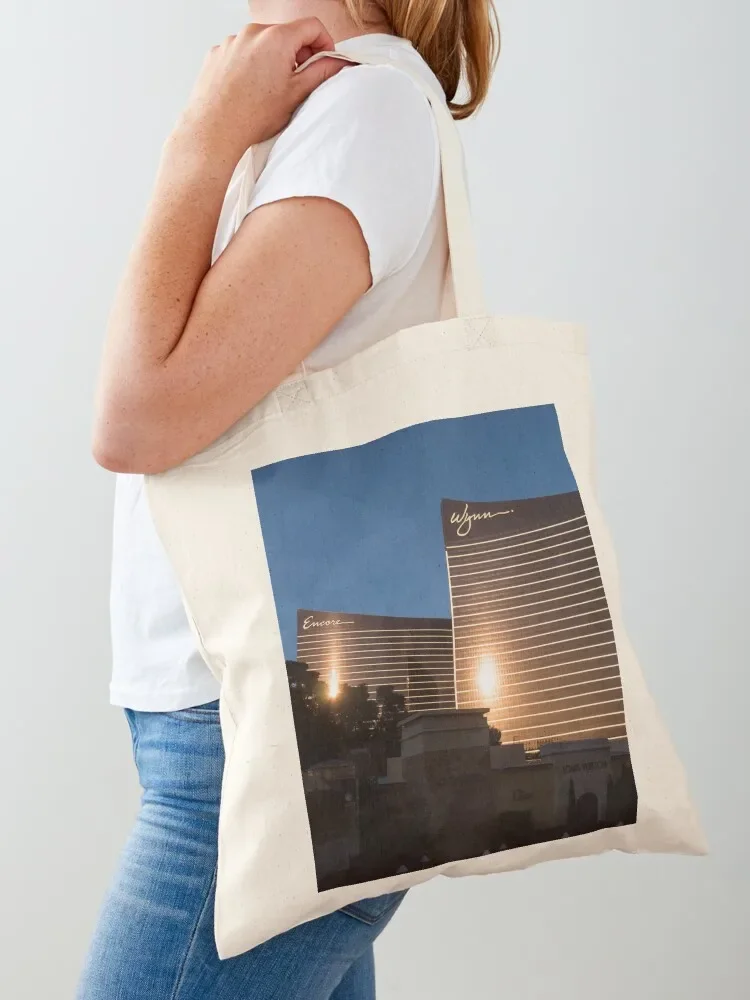 Chocolate Gold Buildings - Wynn and Encore Las Vegas Tote Bag Women's shopping bag shopper bag women canvas the tote