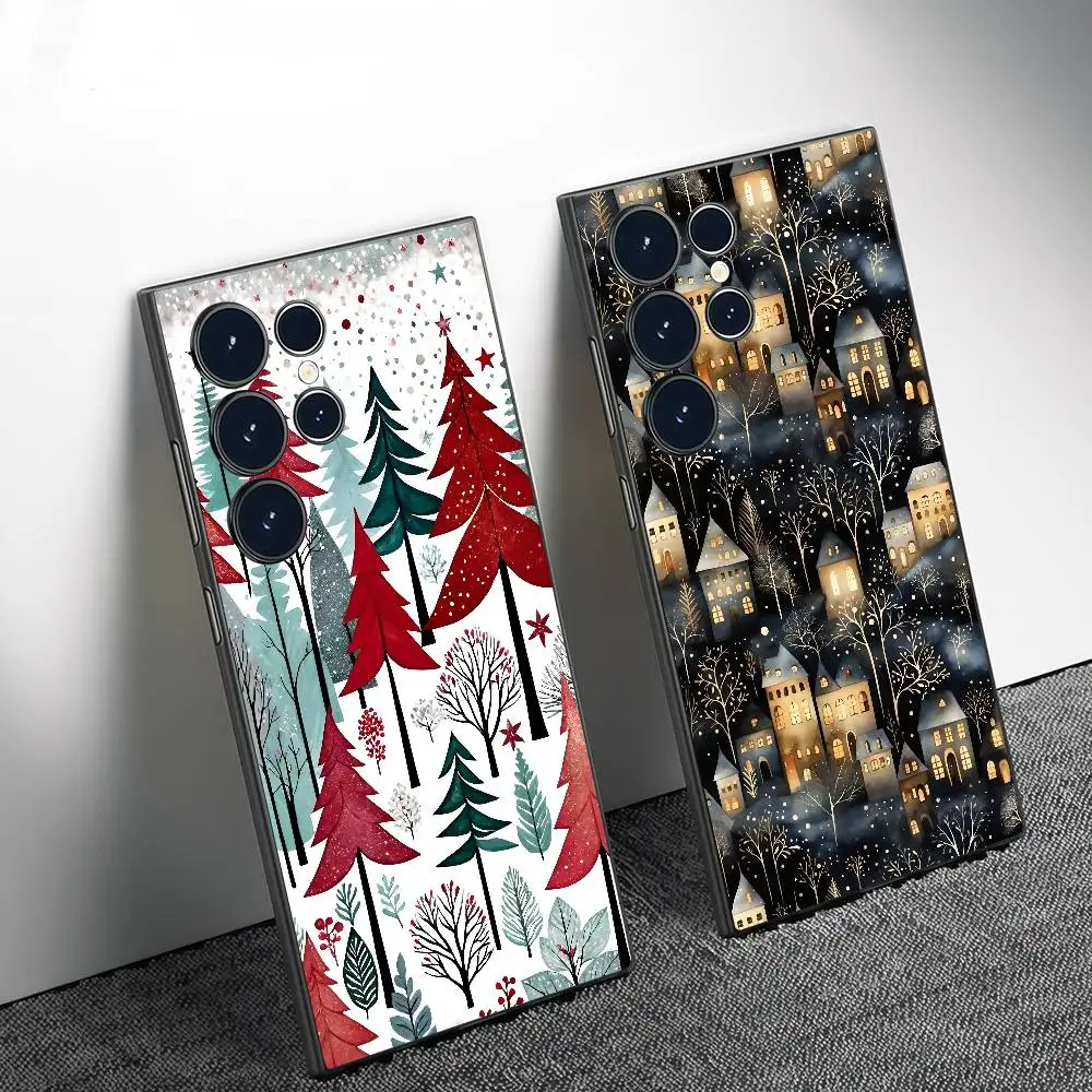 

Christmas Forest Phone Case Phone Case For Samsung Galaxy S25 S24 S22 S23 Ultra S21 S20 Plus Frosted Full Soft Case