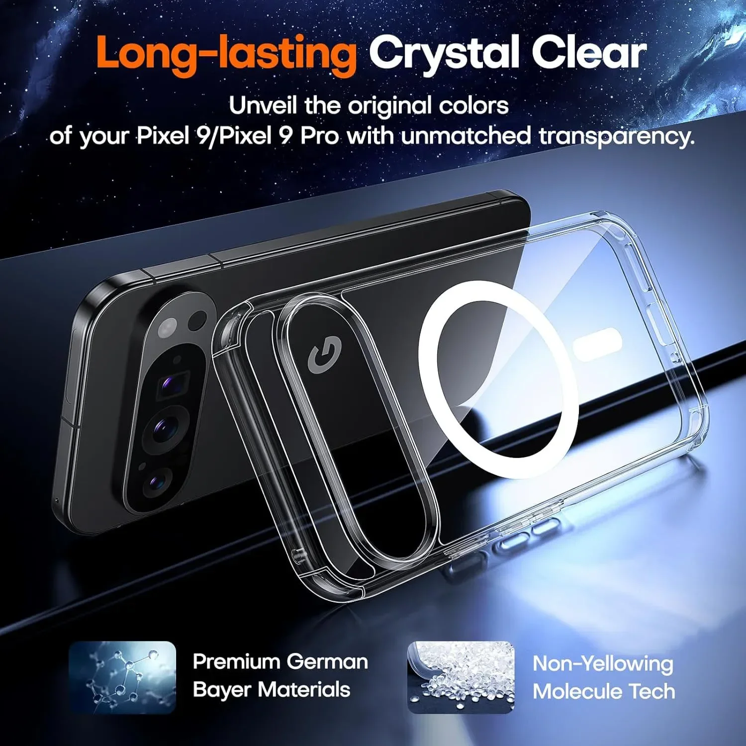 Strong Magnetic Wireless Charging Case For Google Pixel 9 Pro XL 9A 10A Pixel9 Pro 10 Pro XL 7 8 Pro Clear Shockproof Cover